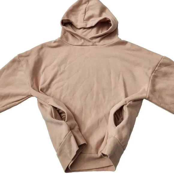 Fabletics Women’s Hoodie – Size Small, Pink Salmon Fleece-Lined Sweatshirt - Picture 3 of 6